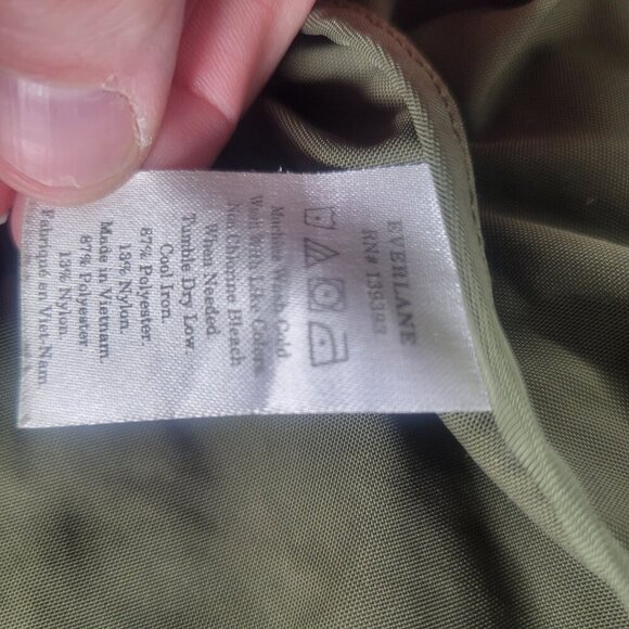 Everlane Women's The City Anorak Hooded Jacket Surplus Olive Green Size S - Picture 16 of 16